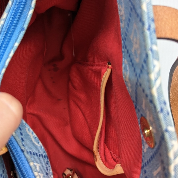 DOONEY & BOURKE blue monogrammed small handbag purse - Picture 9 of 16